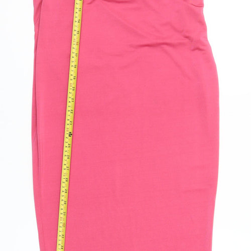 Missguided Women Pink Size 12 Midi Slip Dress Sleeveless Partywear