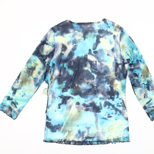Avalon Womens Multicoloured Wrap Blouse Size 10 Long Sleeve