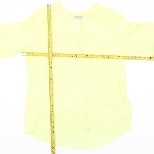 Marks and Spencer Womens Yellow Linen Tunic Blouse UK 12
