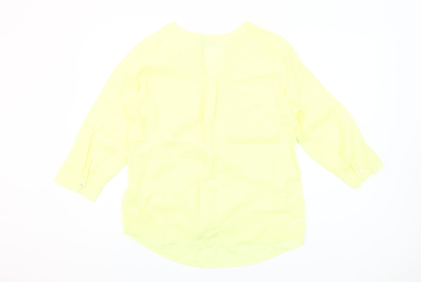 Marks and Spencer Womens Yellow Linen Tunic Blouse UK 12