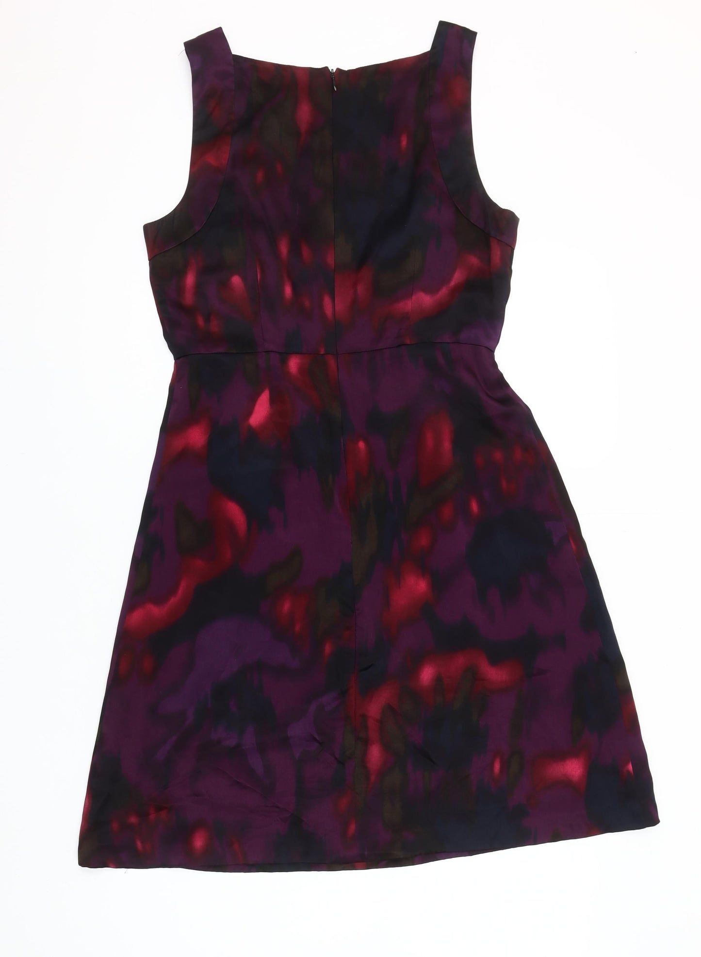 Theory Women’s Purple Tie Dye Silk Sheath Dress Size 10 Party Cocktail