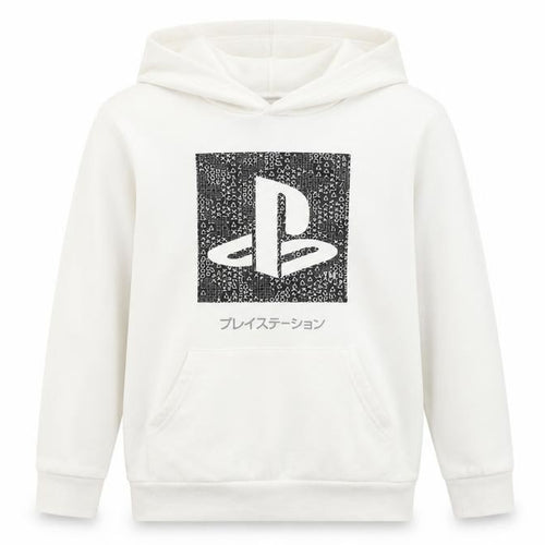 PlayStation Boys White Pullover Hoodie 9-10 Years Long Sleeve Gaming Logo