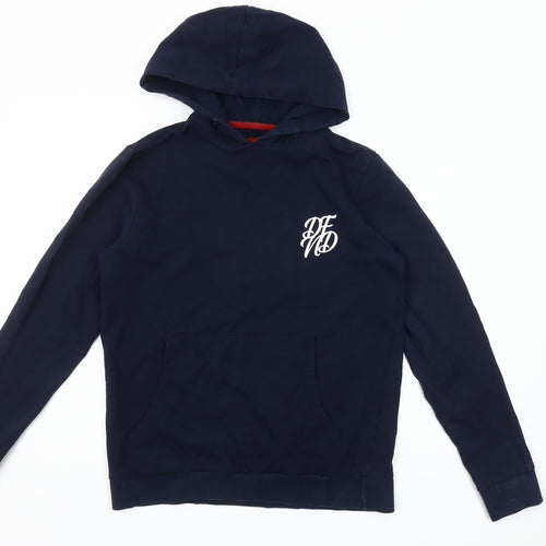 DFND Men’s Blue Pullover Hoodie Medium Hooded Sweatshirt