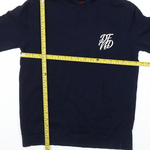 DFND Men’s Blue Pullover Hoodie Medium Hooded Sweatshirt