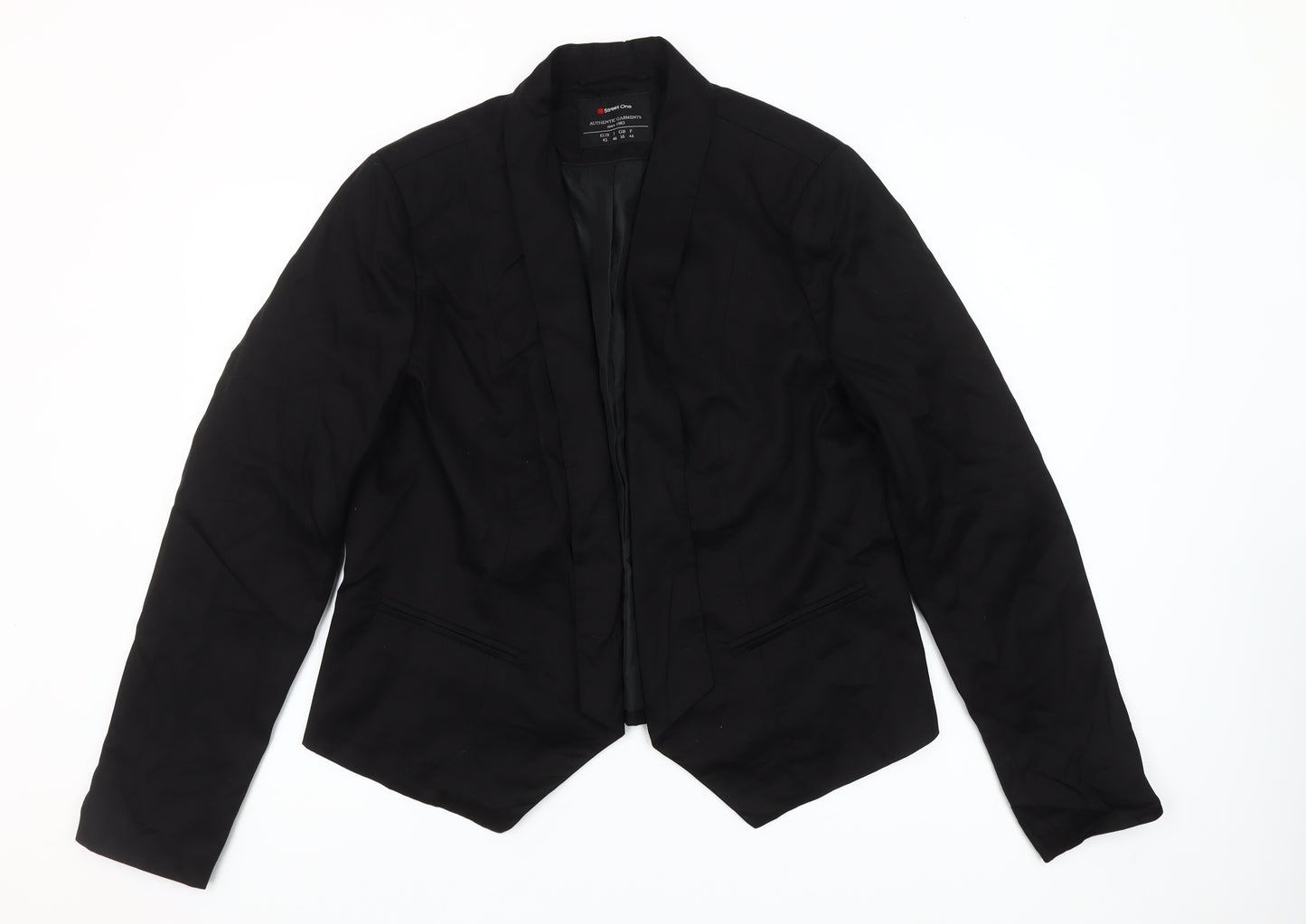 Street One Womens Black Size 16 Shawl Lapel Blazer Jacket
