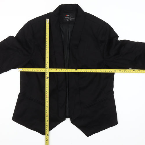Street One Womens Black Size 16 Shawl Lapel Blazer Jacket
