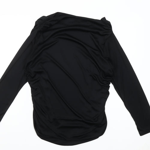 Gallery Women’s Black XL Cowl Neck Long Sleeve Blouse