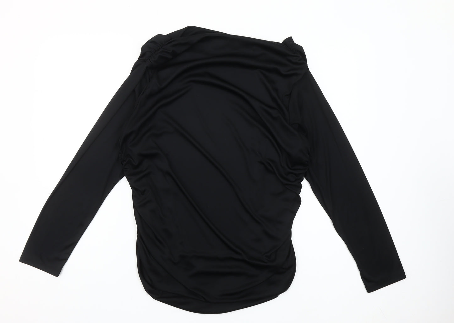 Gallery Women’s Black XL Cowl Neck Long Sleeve Blouse