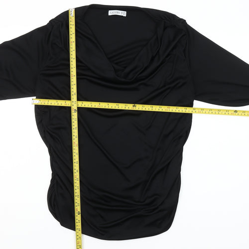 Gallery Women’s Black XL Cowl Neck Long Sleeve Blouse