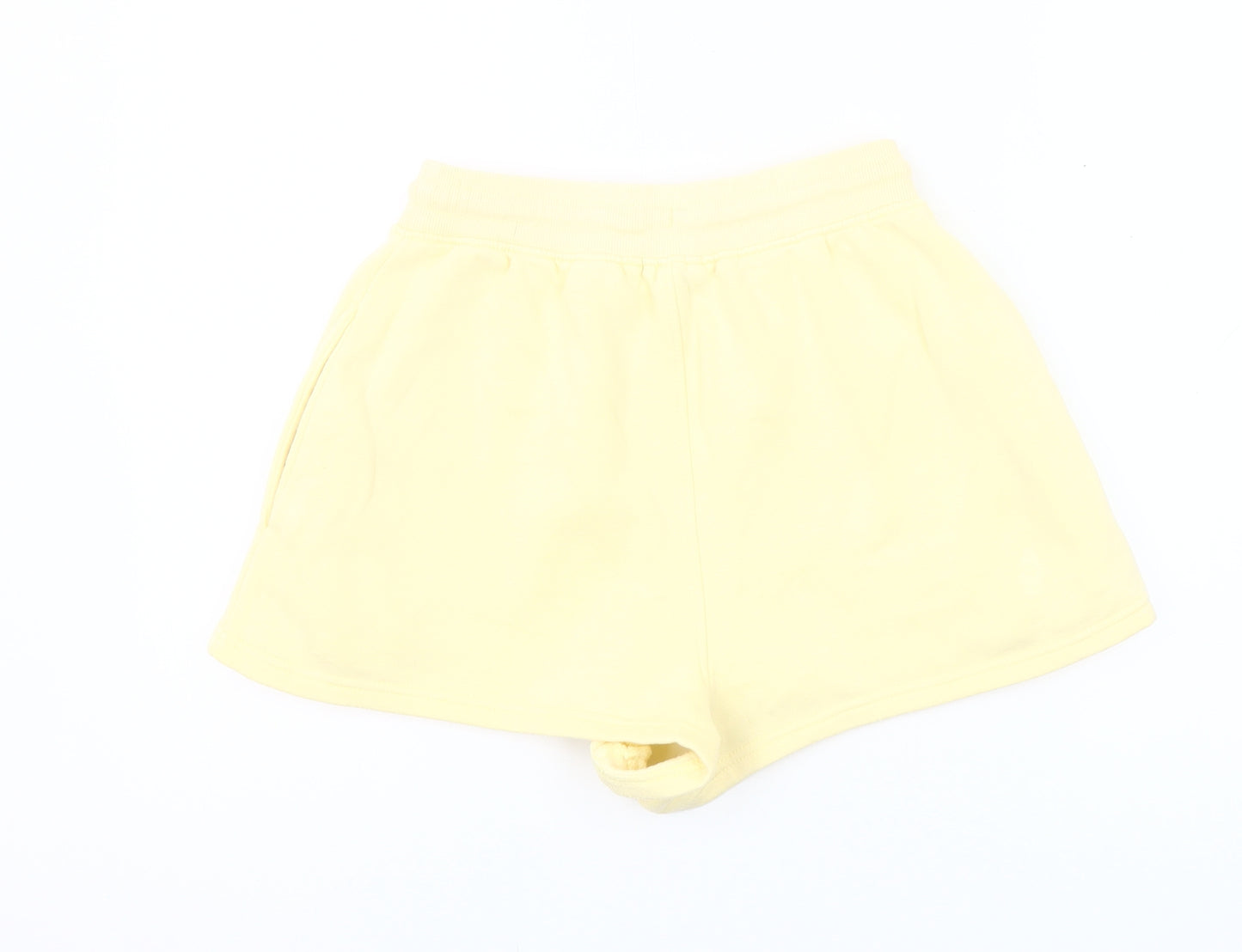 Boohoo Womens Yellow Sweat Shorts M Regular Fit Activewear