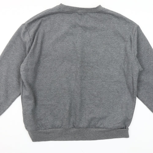 Inspiration Studio Womens Grey Sweatshirt M Logo Pullover Casual