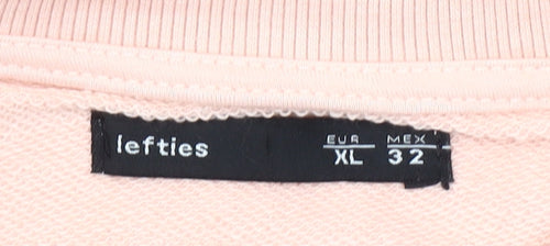 Lefties Women Pink Size 14 Pullover Sweatshirt Cotton Blend
