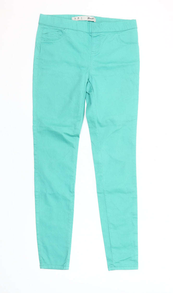 Denim Co Women’s Green Skinny Slim Fit Jeans Size 10 Cotton Blend