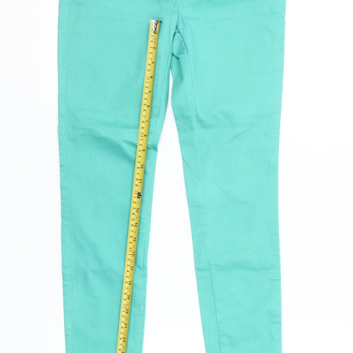 Denim Co Women’s Green Skinny Slim Fit Jeans Size 10 Cotton Blend