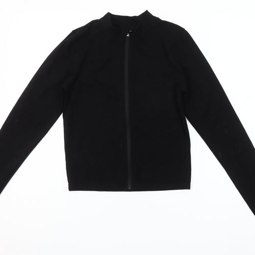PrettyLittleThing Women’s Black Full Zip Sweatshirt UK 12 Regular