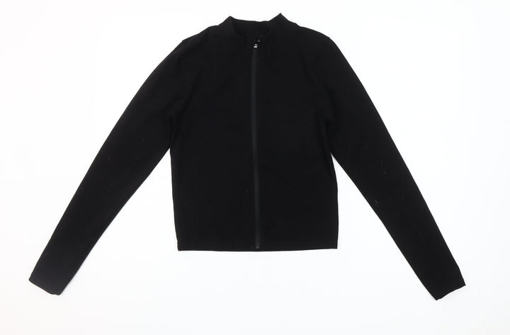 PrettyLittleThing Women’s Black Full Zip Sweatshirt UK 12 Regular