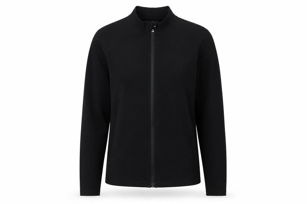 Front view of PRETTYLITTLETHING Women’s Black Full Zip Sweatshirt UK 12 Regular