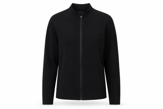 Front view of PRETTYLITTLETHING Women’s Black Full Zip Sweatshirt UK 12 Regular
