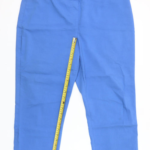 Dunnes Women’s Blue Capri Stretch Trousers XL Viscose Blend