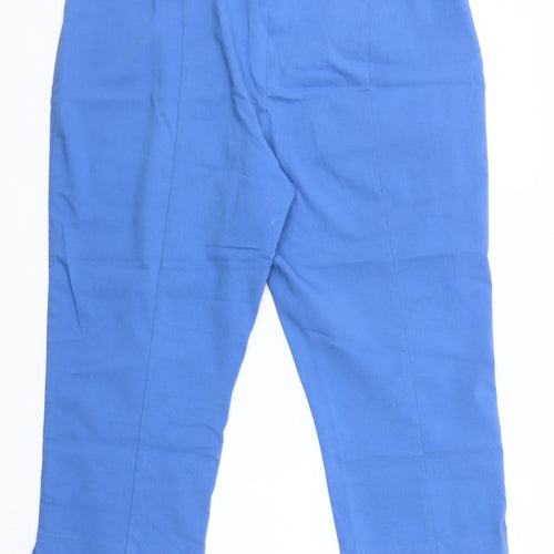 Dunnes Women’s Blue Capri Stretch Trousers XL Viscose Blend