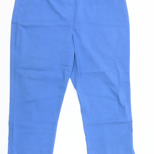 Dunnes Women’s Blue Capri Stretch Trousers XL Viscose Blend