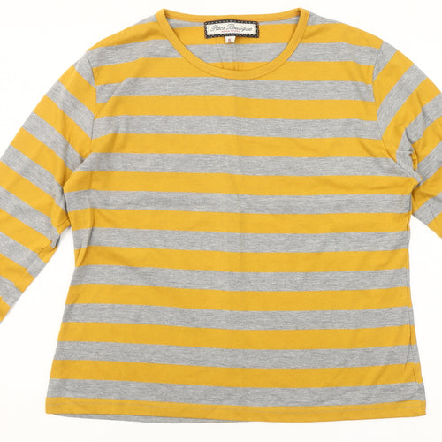 Paco Boutique Women’s Multicoloured XL Long Sleeve Striped T-Shirt