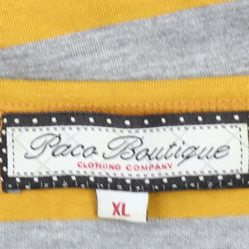 Paco Boutique Women’s Multicoloured XL Long Sleeve Striped T-Shirt