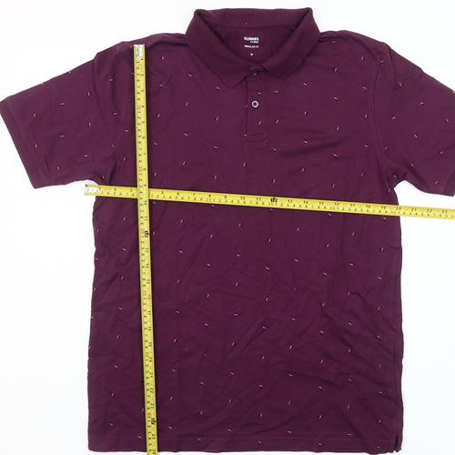 Dunnes Stores Men’s Purple Cotton Polo Shirt Size M Regular Fit