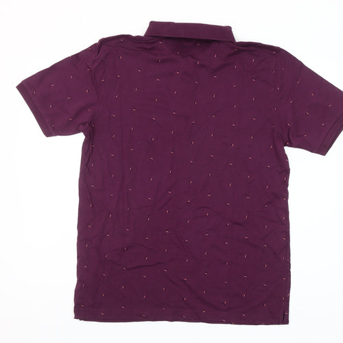 Dunnes Stores Men’s Purple Cotton Polo Shirt Size M Regular Fit