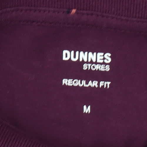 Dunnes Stores Men’s Purple Cotton Polo Shirt Size M Regular Fit
