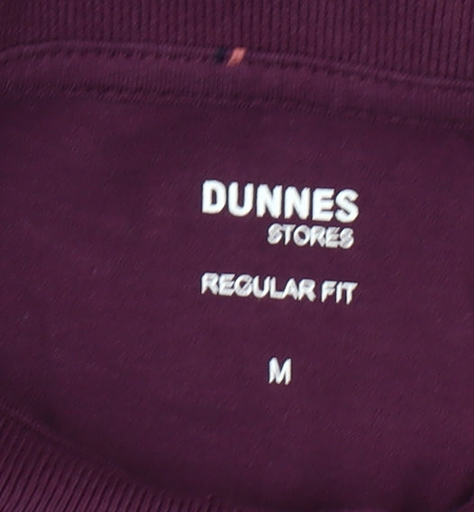 Dunnes Stores Men’s Purple Cotton Polo Shirt Size M Regular Fit