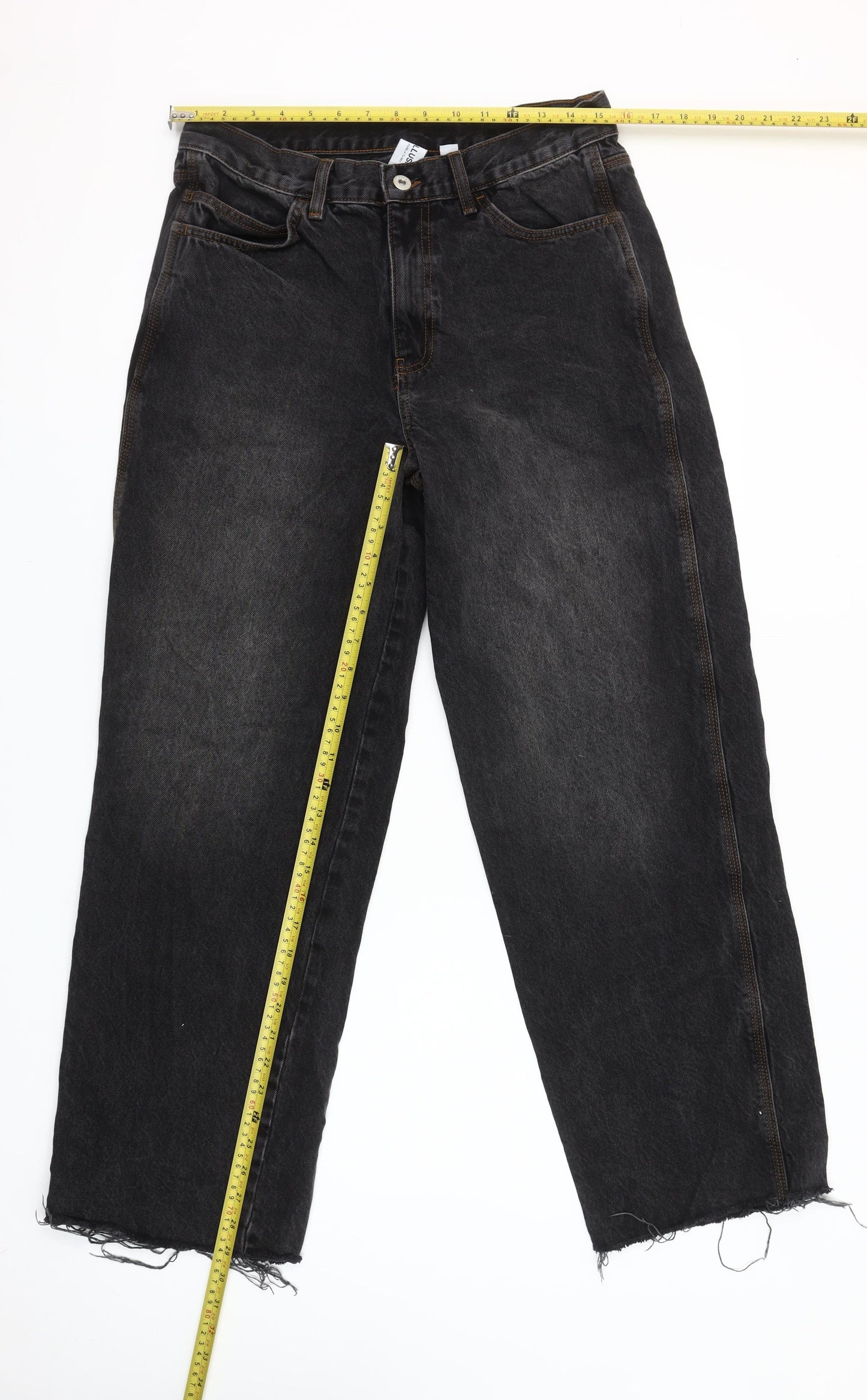 Collusion Womens Black Straight Leg Jeans Size 12 30x32