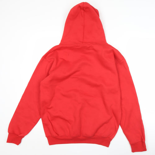 New Spirit Men’s Red Pullover Hoodie Size M Eat Sleep Football Repeat