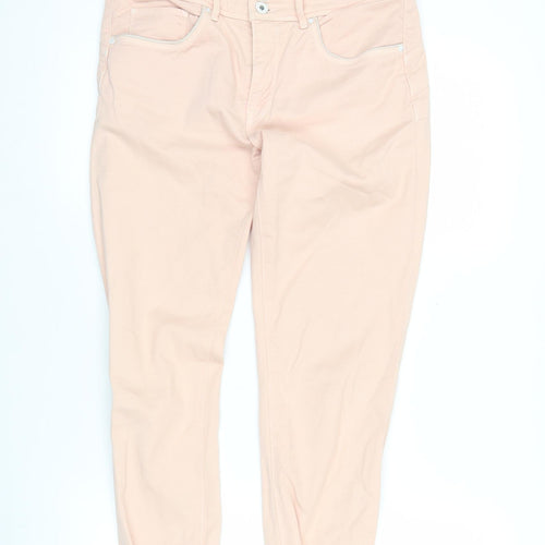 Salsa Womens Pink Skinny Jeans Size 12 Slim Fit Mid Rise