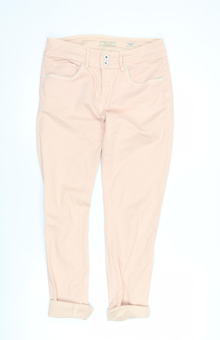 Salsa Womens Pink Skinny Jeans Size 12 Slim Fit Mid Rise