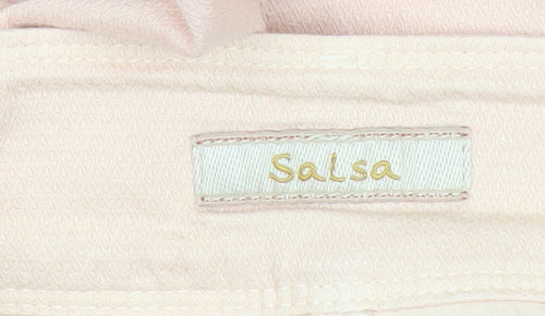 Salsa Womens Pink Skinny Jeans Size 12 Slim Fit Mid Rise