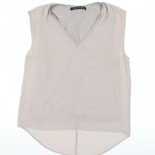 Zara Woman Women’s Beige Sleeveless Tunic Blouse Size 12