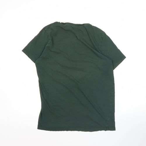 Jack & Jones Mens Green Graphic Logo T-Shirt Size M Crew Neck