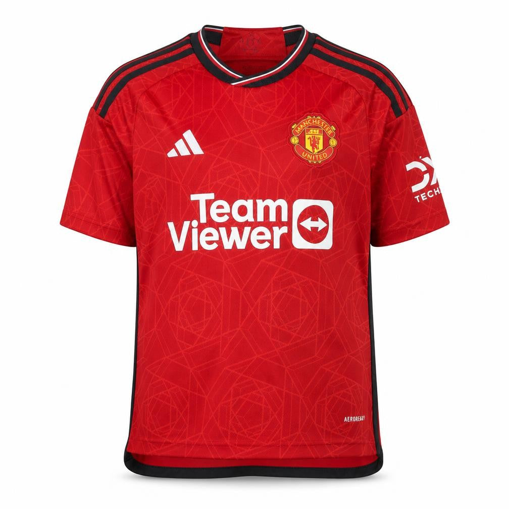Adidas Boys Red Manchester United Martinez #6 Football Jersey 9-10 Years