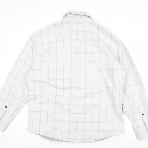 Calvin Klein Jeans Men's White Check Cotton Jacket Size S