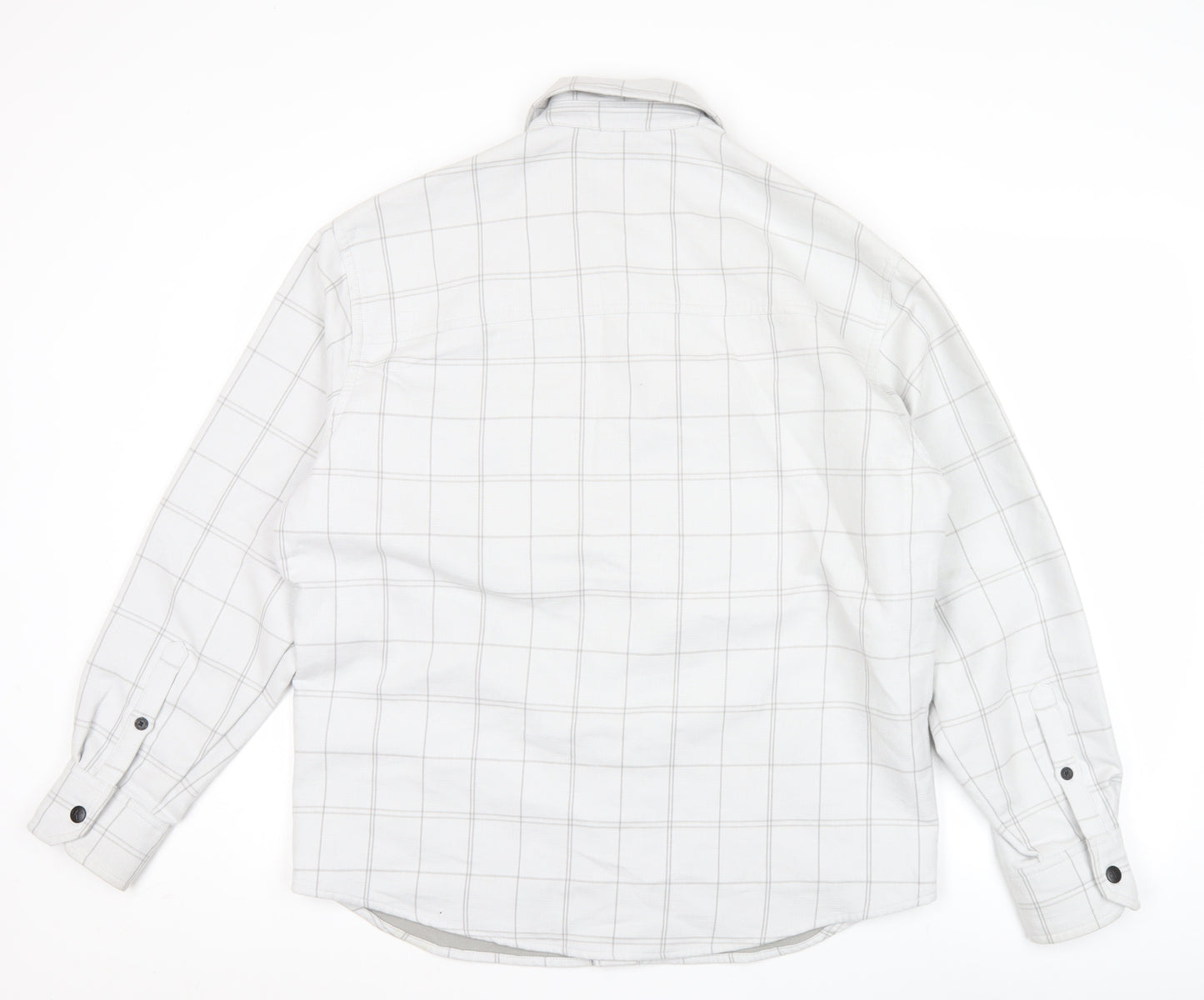 Calvin Klein Jeans Men's White Check Cotton Jacket Size S