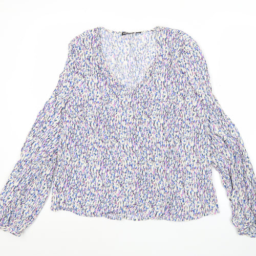 Pieces Women’s Multicoloured Floral Tunic Blouse Size L