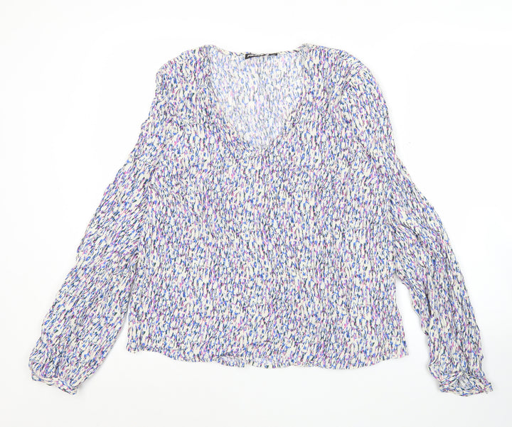 Pieces Women’s Multicoloured Floral Tunic Blouse Size L
