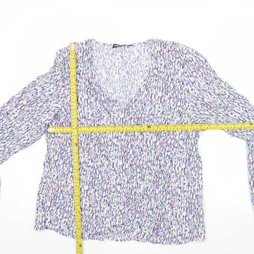Pieces Women’s Multicoloured Floral Tunic Blouse Size L
