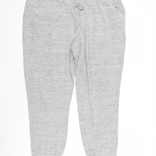 GAP Women’s Grey Jogger Trousers L Regular Fit Elastic Waist