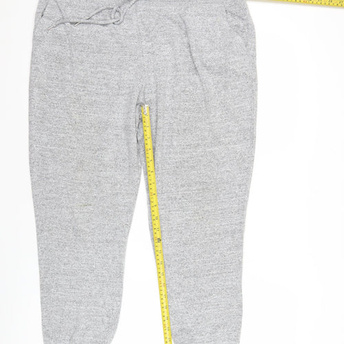 GAP Women’s Grey Jogger Trousers L Regular Fit Elastic Waist