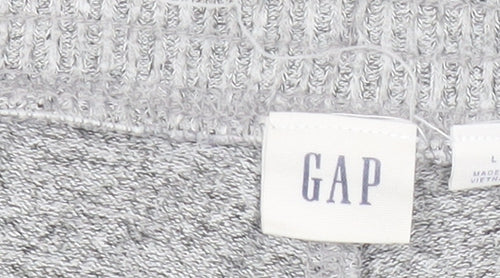 GAP Women’s Grey Jogger Trousers L Regular Fit Elastic Waist
