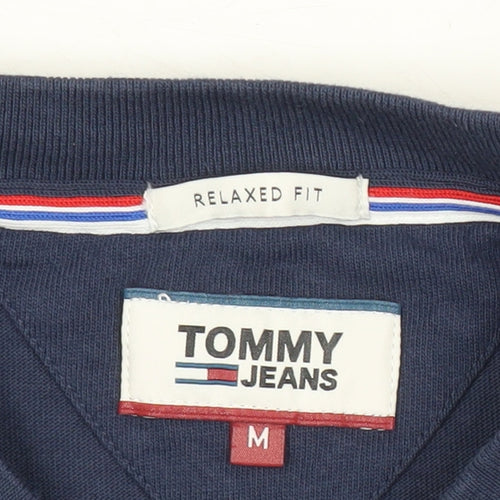 Tommy Jeans Men's Blue M Relaxed Fit Graphic Logo T-Shirt