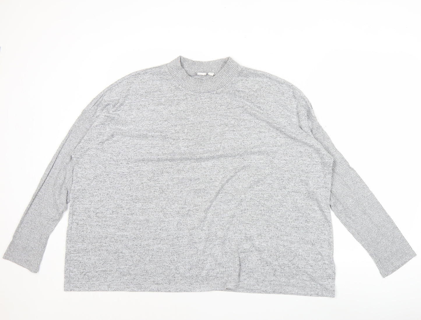 GAP Women’s Grey XL Mock Neck Long Sleeve Knit Pullover Jumper