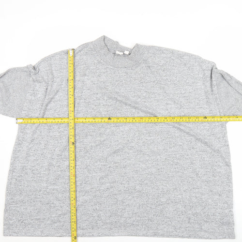 GAP Women’s Grey XL Mock Neck Long Sleeve Knit Pullover Jumper